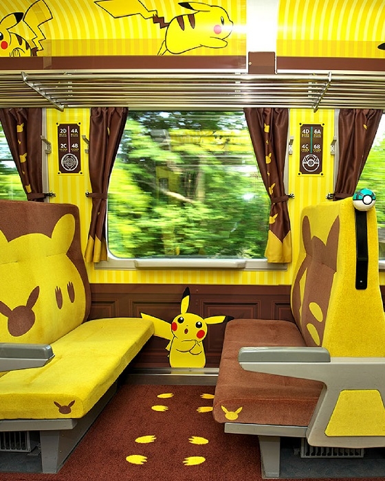 train pikachou au Japon