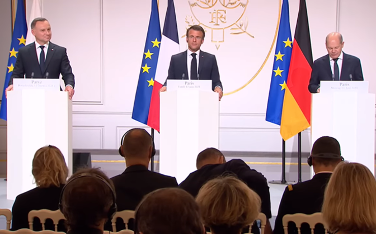 Déclaration conjointe du Triangle de Weimar (Emmanuel Macron, Andrzej Duda et Olaf Scholz)