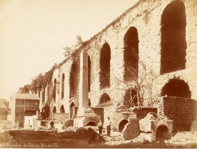 Tirage Vintage Constantinople Aqueduc De Valens Circa 1900 - Photo D'époque 8,5x11,5 Cm